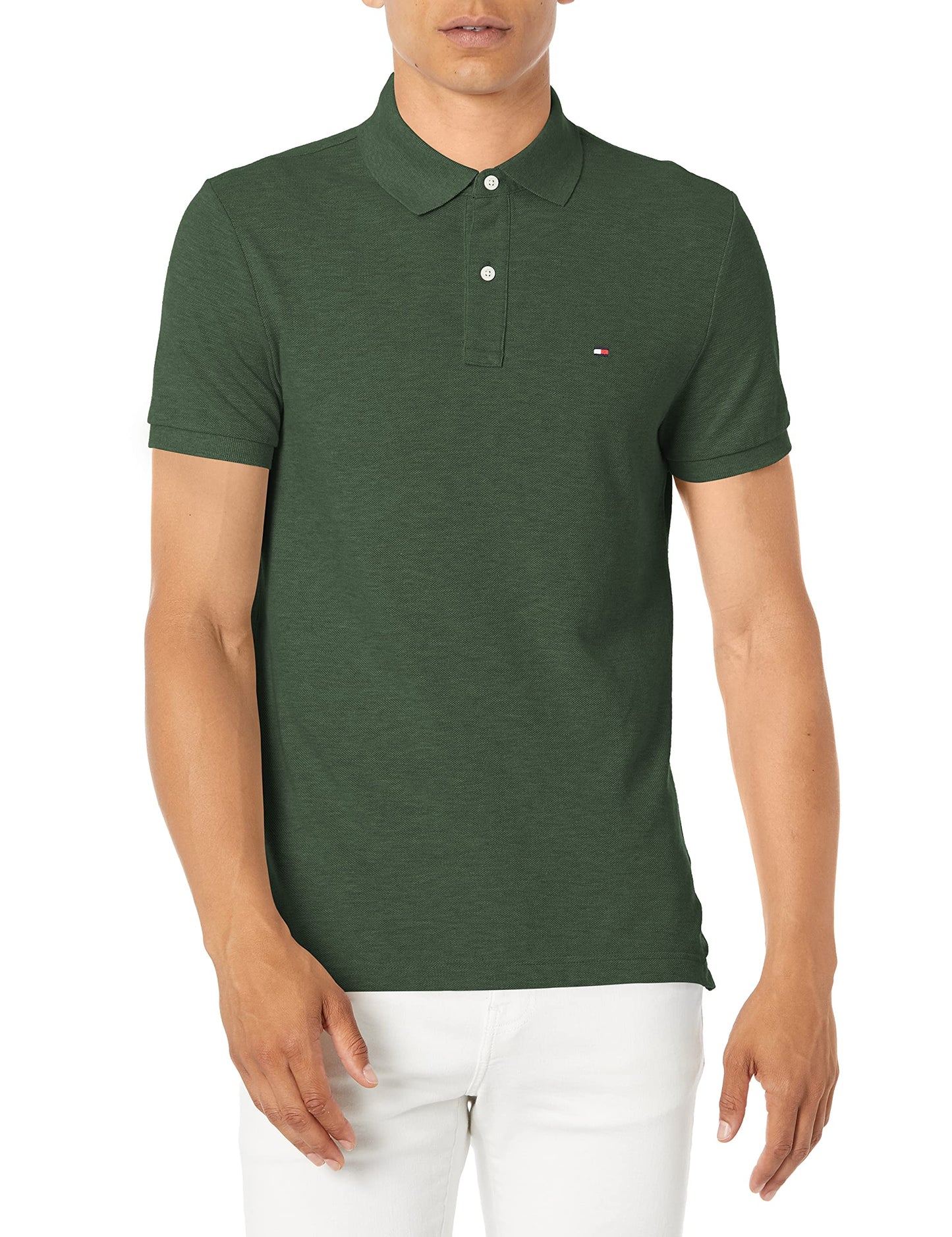 HOTTommy Hilfiger Mens Short Sleeve Cotton Pique Polo Shirt in Regular Fit