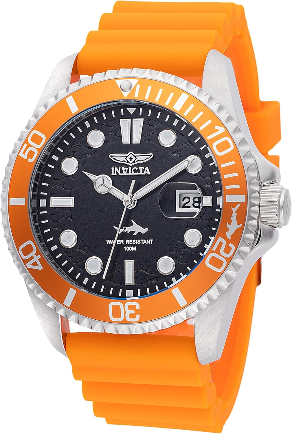 HOTInvicta Pro Diver Men 43mm Stainless Steel Steel Black dial