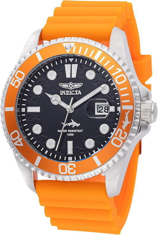 HOTInvicta Pro Diver Men 43mm Stainless Steel Steel Black dial