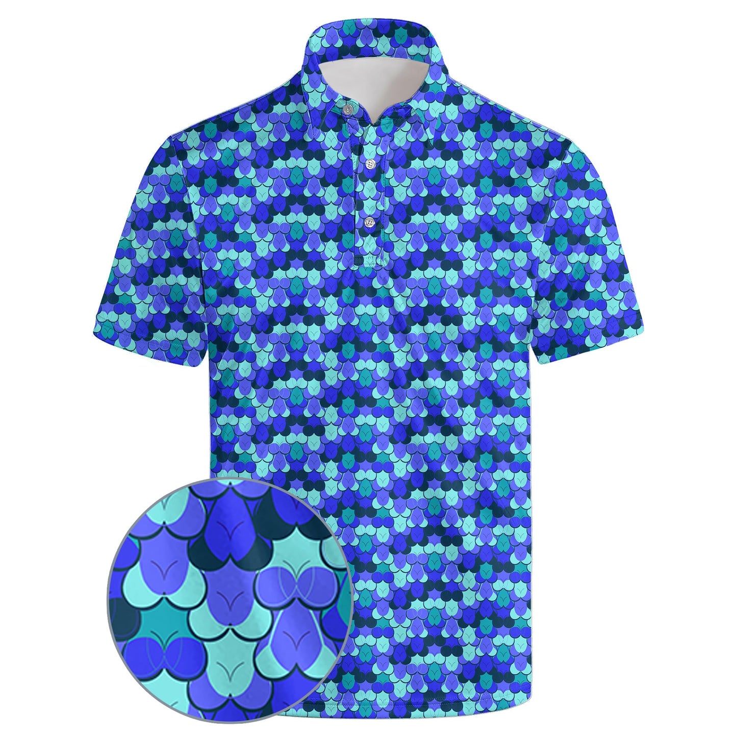 HOTGolf Polos for Men Funny Moisture Wicking Golf Shirts Performance Quick-Dry Polo Shirts Short Sleeve