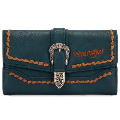 HOTMontana West Wrangler Wallets for Women Western Buckle RFID Blocking Wallet Credit Card Holder