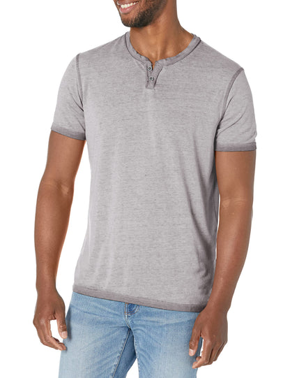 HOTLucky Brand Men's Venice Burnout Notch Neck Tee Shirt