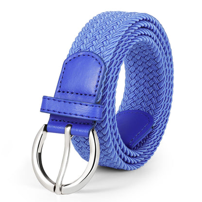 HOTJASGOOD Women Men Braided Woven Elastic Stretch Waist Belt Golf Canvas Fabric Casual Belt for Jeans Pants