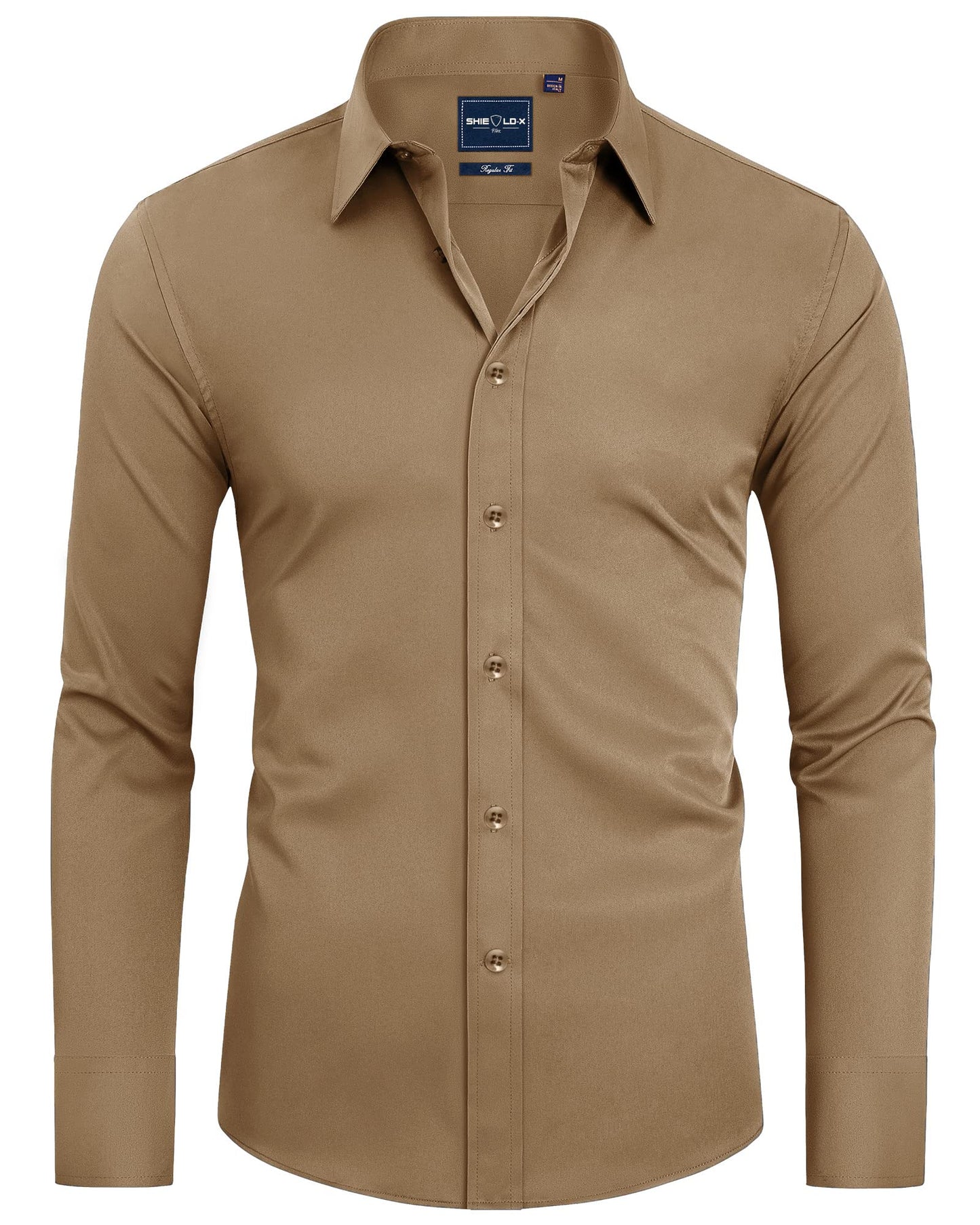 HOTAlimens & Gentle Slim Fit Dress Shirts for Men Long Sleeve Stretch Stain Proof Wrinkle Free Button Down Shirts Formal Shirts