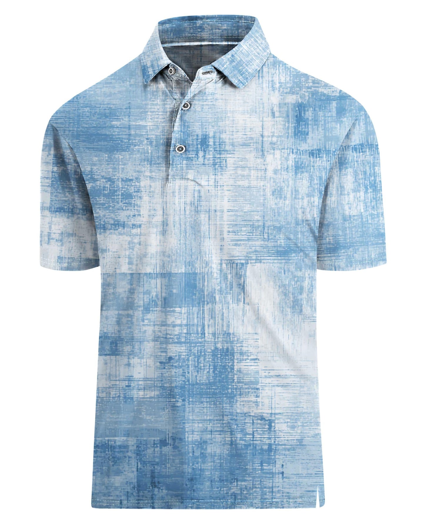 HOTHodaweisolp Golf Shirts for Men Dry Fit Print Moisture Wicking Performance Short Sleeve Polo Shirt