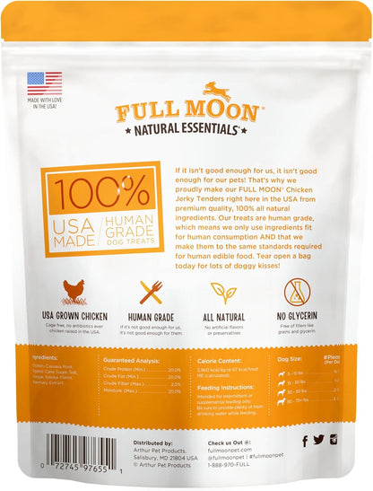 HOTFull Moon Chicken Jerky Tenders Healthy All Natural Dog Treats Human Grade Made in USA 26 oz