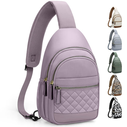 HOTCapolo Sling Bag for Women Men Waterproof Crossbody Bags for Women Trendy Casual Fanny Pack with Convertible Shoulder Strap Chest Bag for Travel Hiking(Beige, Medium)