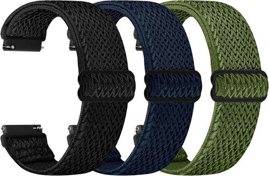 HOTTumpCez Quick Release Watch Band - Choice of Width -18mm 19mm 20mm 22mm 24mm Watch Bands, Solo Loop Adjustable Elastic Nylon Watch Straps Replacement Wristband for Men Women