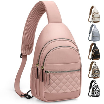 HOTCapolo Sling Bag for Women Men Waterproof Crossbody Bags for Women Trendy Casual Fanny Pack with Convertible Shoulder Strap Chest Bag for Travel Hiking(Beige, Medium)