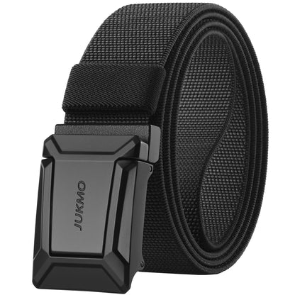 HOTJUKMO Men's Stretch Tactical Belt, 1.5" Elastic Nylon Web with Flip Buckle | Quick Release Belt for Military Work Rigger Hiking