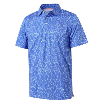 HOTGolf Shirts for Men Dry Fit Short Sleeve Print Performance Moisture Wicking Polo Shirt