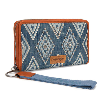 HOTMontana West X Wrangler Large Womens Wallet Western Tooling Flower Wallets, Card Cases & Money Organizers Bifold Card Cash Phone Wallet Ladies Female Travel Clutch Wallets with RFID Lining