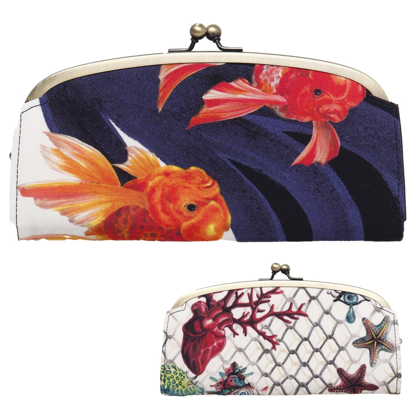HOT[倭物や Kaya] Long Wallet (collabolation with Tamao Shigemune) / Japanese Pattern,Japanese Modern 7JNP3323 Good Luck Cat