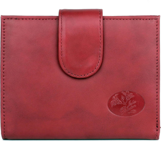 HOTJulia Buxton Heiress Women Genuine Leather RFID Wallet Red