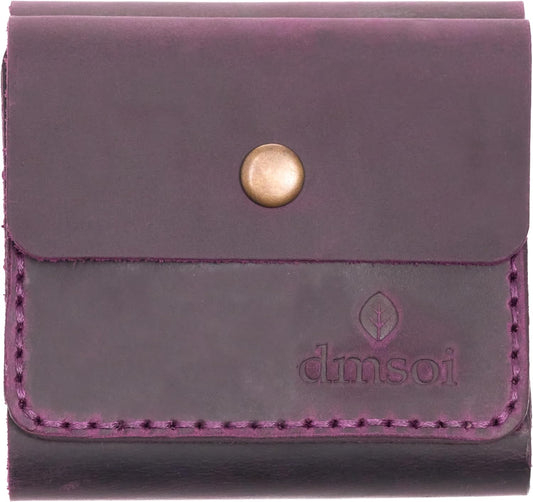 HOTHandmade Genuine Leather Women’s Wallet – Perfect for Mothers, Students, Professionals, Ideal for Work, Shopping, Gift, Travel, Everyday Essentials Handmade Genuine Leather for Women Ladies (PURPLE)