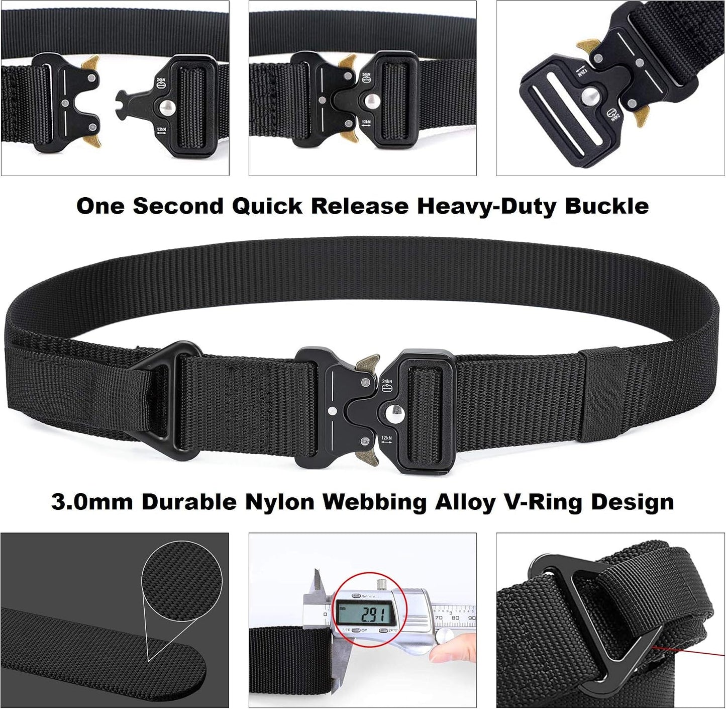 HOTDEYACE EMT Belt, 1.5 Inches EMT Belts for Men and Women, Quick Release Mens Belt Tactical