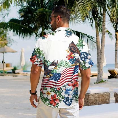 HOT250Th Anniversary USA Hawaiian Shirt for Men, 1776-2026 Patriotic Short Sleeve Shirt, Independence Day Gifts