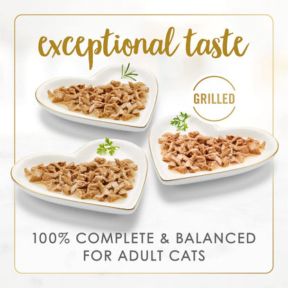 HOTPurina Fancy Feast Grilled Wet Cat Food Poultry and Beef Collection Wet Cat Food Variety Pack - (Pack of 30) 3 oz. Cans