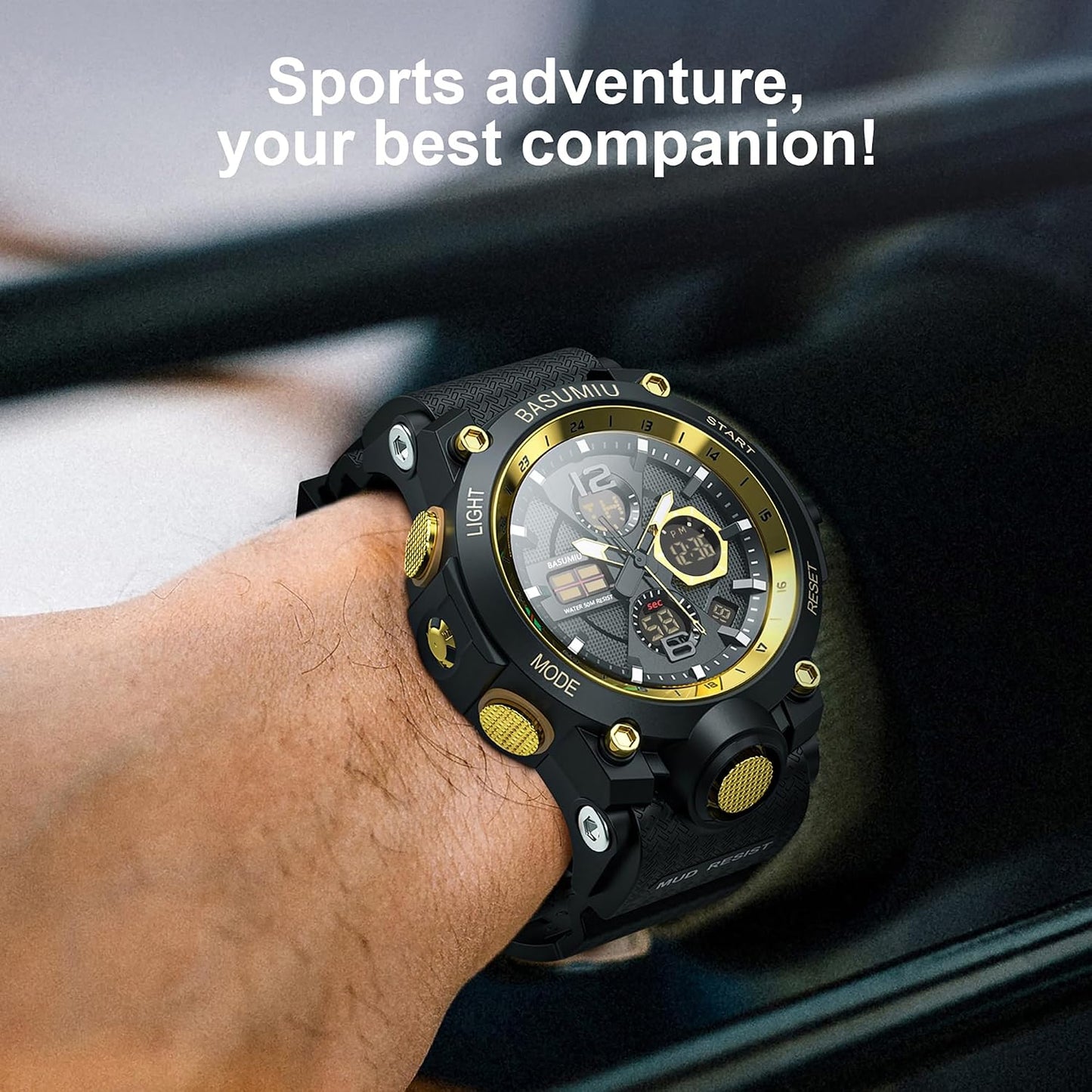 HOTGold Military Dive Tactical Digital Man Watches for Men Nice Luxury Waterproof Diver Mens Watches Work Black Sports