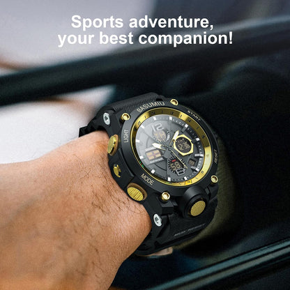 HOTGold Military Dive Tactical Digital Man Watches for Men Nice Luxury Waterproof Diver Mens Watches Work Black Sports