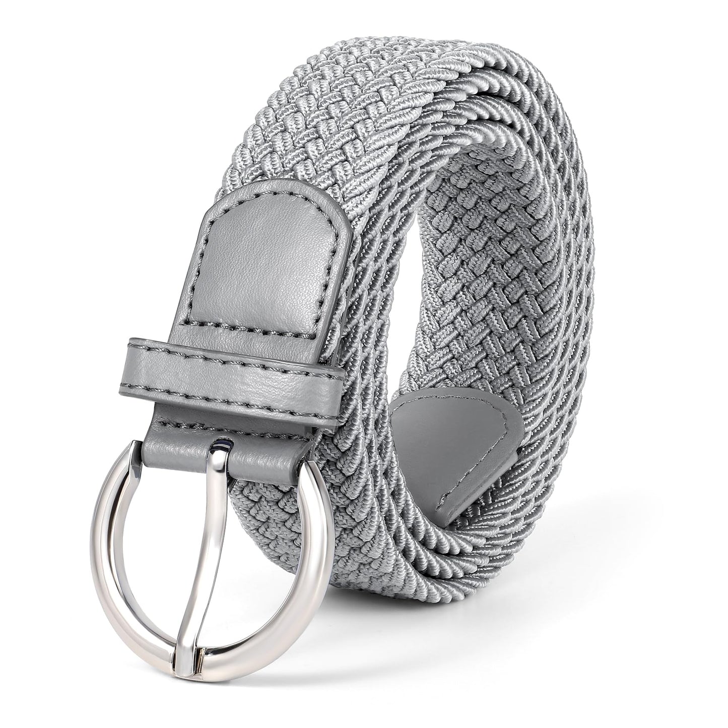 HOTJASGOOD Women Men Braided Woven Elastic Stretch Waist Belt Golf Canvas Fabric Casual Belt for Jeans Pants