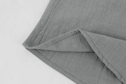 HOTRyannology Mens Linen Shirts Casual Cotton 3/4 Sleeve Regular-Fit Henley T-Shirt Summer Lightweight Beach Yoga Tops