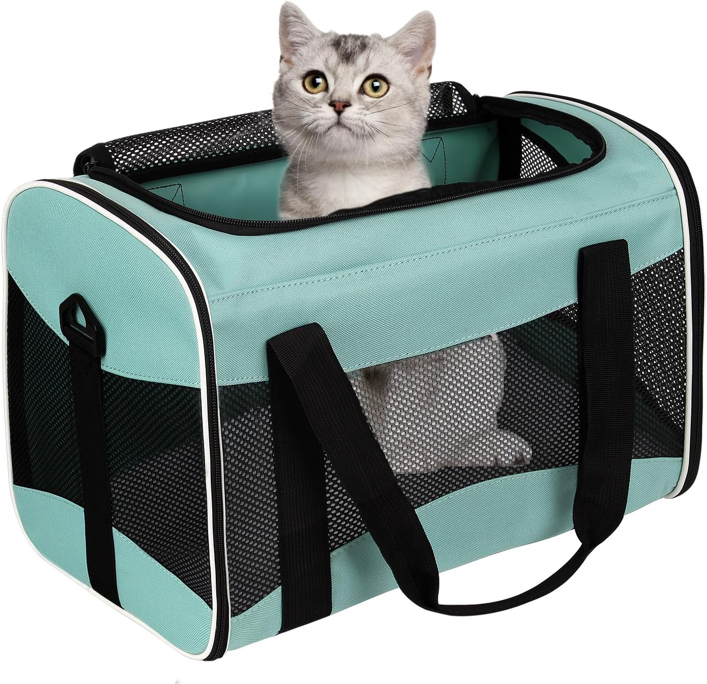 HOTCat Dog Carriers Soft-Sided Pet Carrier Large Cats for Medium Big Cat Small Dog Puppy up to 16lbs TSA Airline Approved Animal Collapsible Cat Carrier Carriers Travel Carrier Cat Bag (17x11x11)