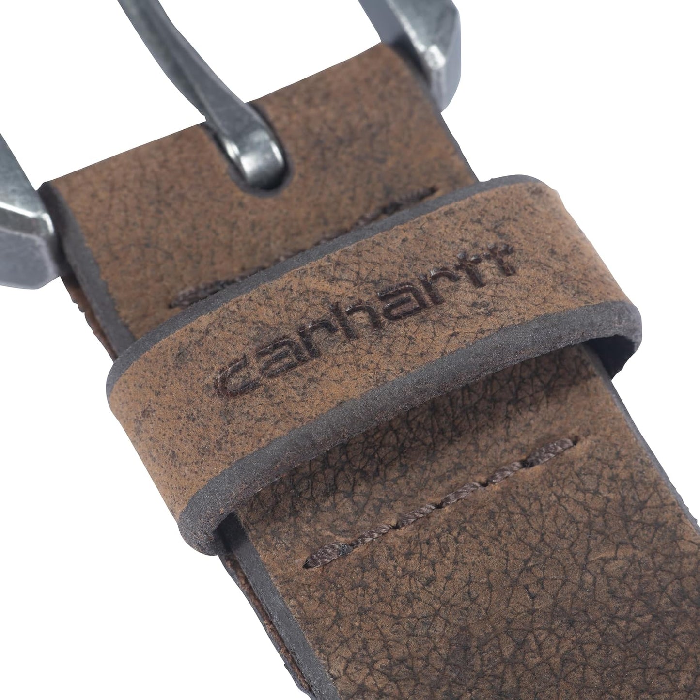 HOTCarhartt Men's Durable Full Grain Saddle Leather Classic Belts, W/Rugged Antique Nickel Hardware