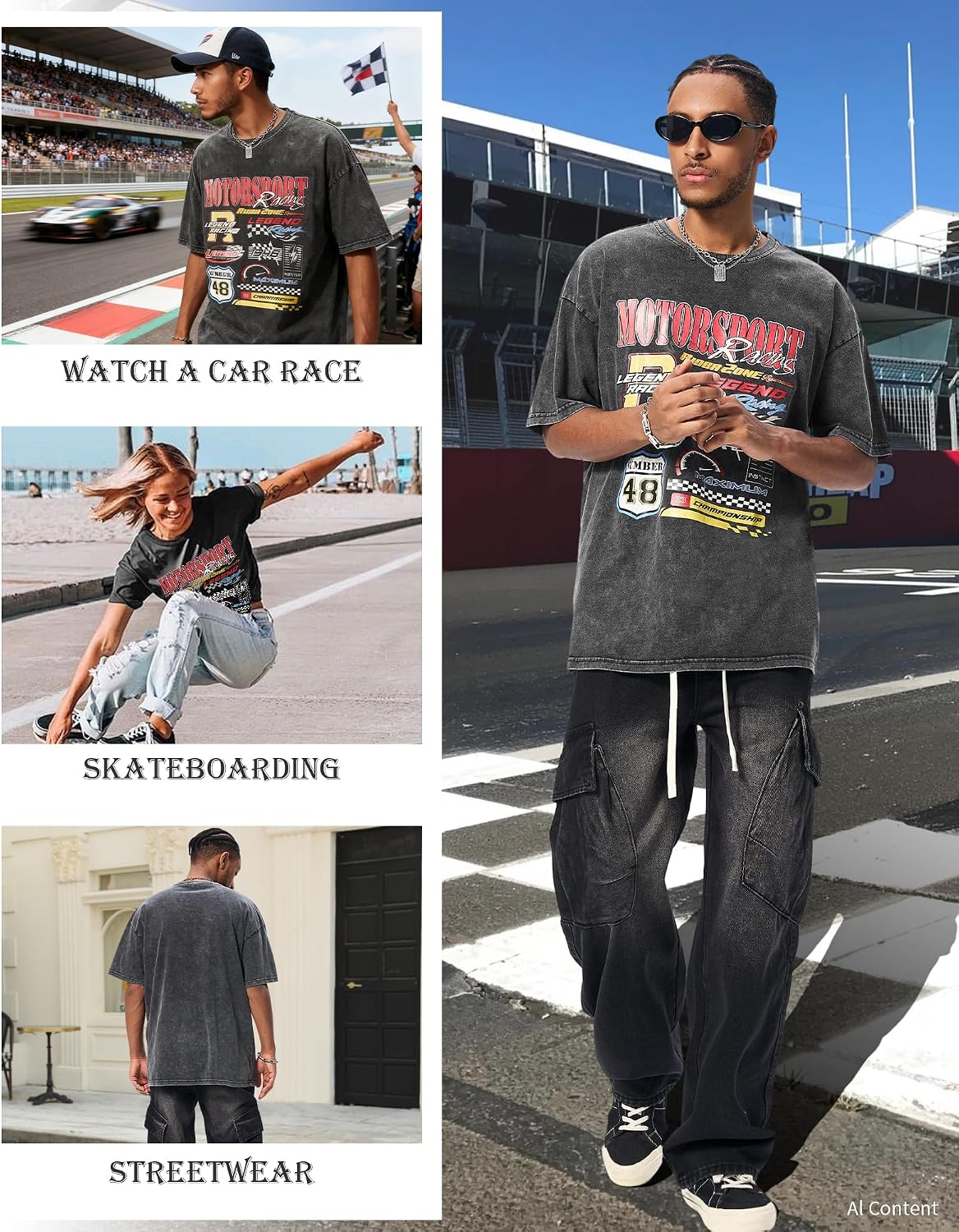 HOTBAPHITY Mens Graphic Tees Acid Washed Y2K Vintage Streetwear T-Shirt Summer | Short Sleeve Drop Shoulder Distressed Gym Workout Boyfriend Tops Summer