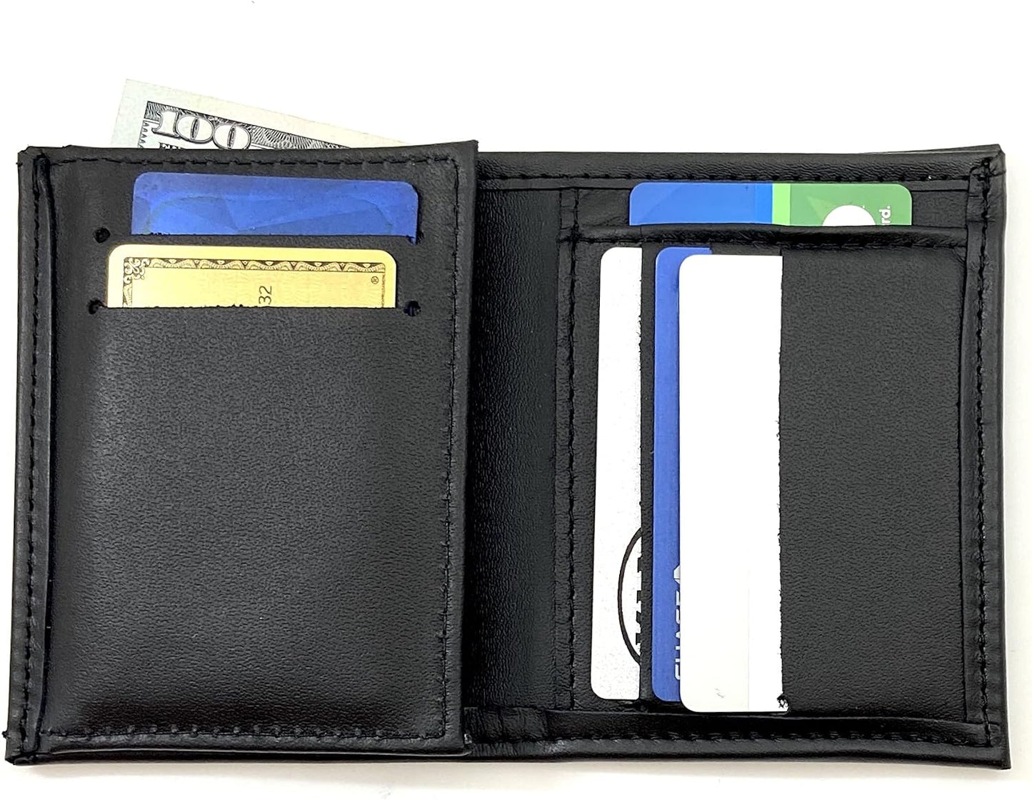 HOTPerfect Fit Shield Wallets 5 Point Star Florida Sheriff Five-Point Star | Badge Style Hidden Badge Wallet Leather (Cutout PF-185) Black. Badge Holders