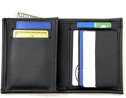 HOTPerfect Fit Shield Wallets 5 Point Star Florida Sheriff Five-Point Star | Badge Style Hidden Badge Wallet Leather (Cutout PF-185) Black. Badge Holders