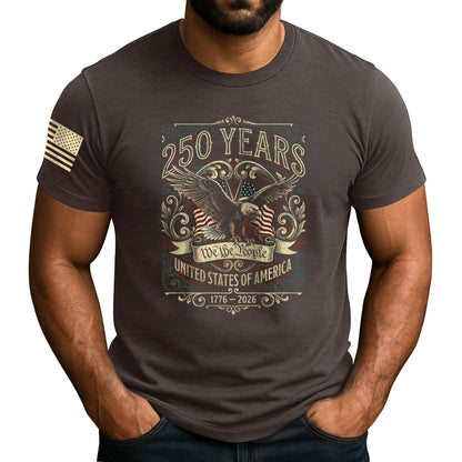HOTPatriotic Shirts for Men, USA Eagle Graphic Shirts for Men | Mark 250 years of American spirit with these unique commemorative tees, designed for bold style and lasting comfort