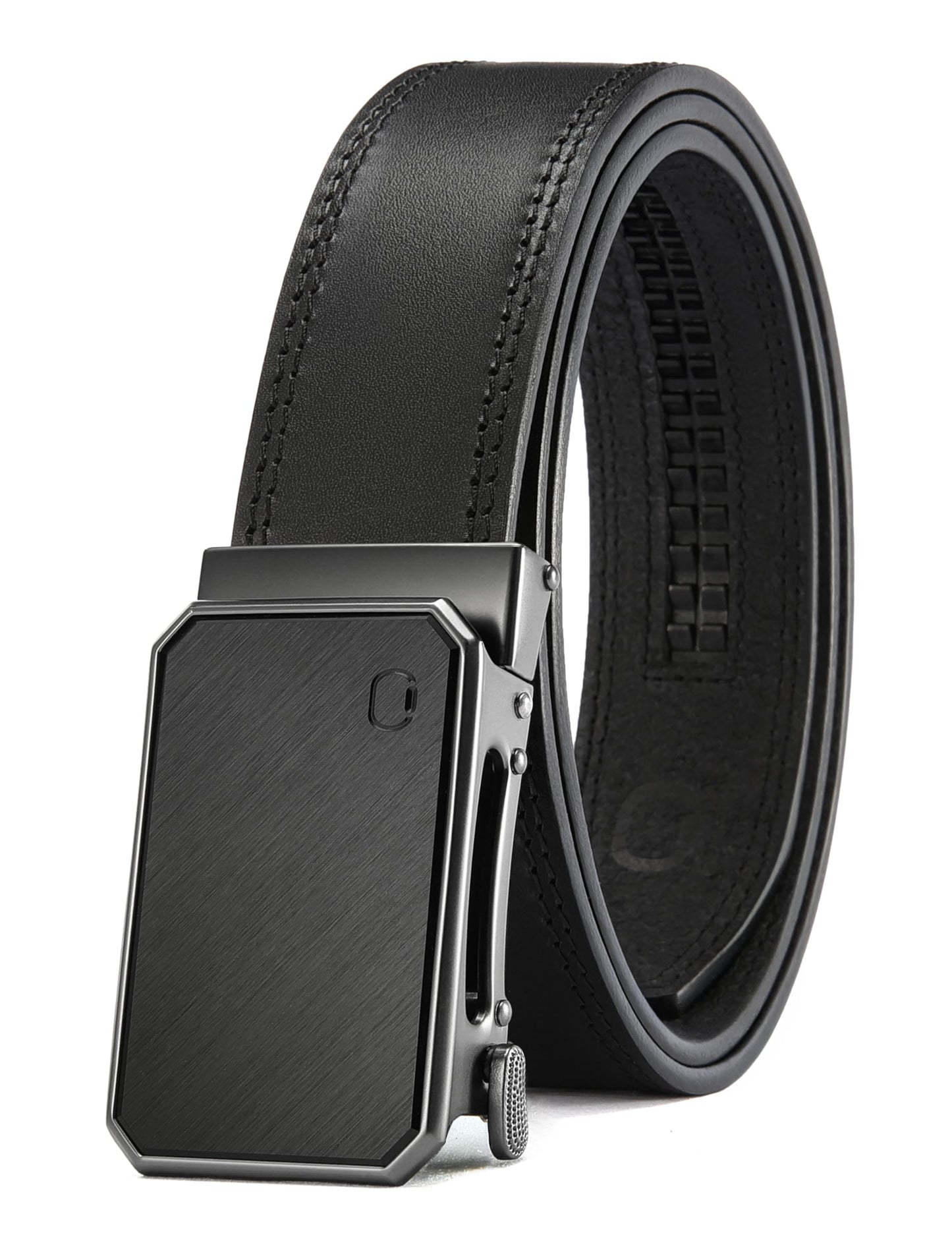 HOTCHAOREN Ratchet Belt Men - 35mm Mens Belt Leather for Casual Jeans - Versatile Fit, Customizable Style