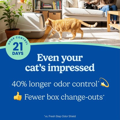 HOTFresh Step Advanced Ever Fresh Multi Cat Clumping Litter with Febreze Freshness, Ammonia Block Technology, Ultra Absorbent, 16 lb. Box, Pack of 2