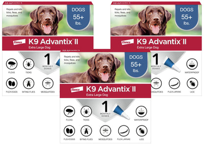 HOTK9 Advantix II XL Dog Vet-Recommended Flea, Tick & Mosquito Treatment & Prevention | Dogs Over 55 lbs. | 6-Mo Supply