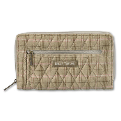 HOTBella Taylor Wrist Strap Wallet, Quilted Wristlet for Women | Lightweight, RFID blocking wristlet wallet, 11 card organizer, 4 cash/receipt slots, secure zipper, holds more, stays slim