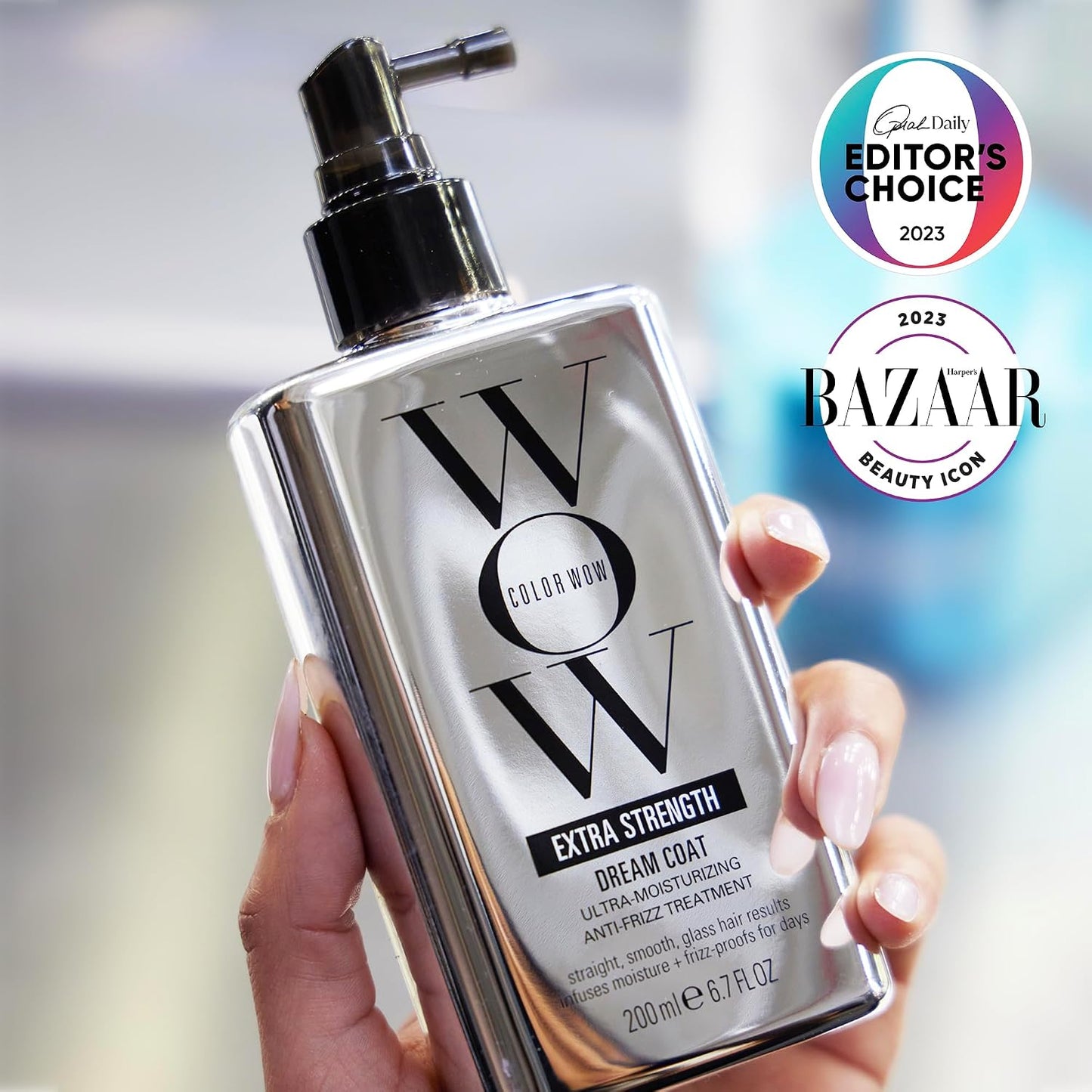 HOTCOLOR WOW Extra Strength Dream Coat, Ultra-Moisturizing Anti-Humidity Treatment with Heat Protectant for Glassy, Frizz-Prone Hair