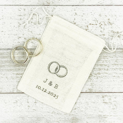 HOTPersonalized Wedding Ring Bag (Wedding Bands)