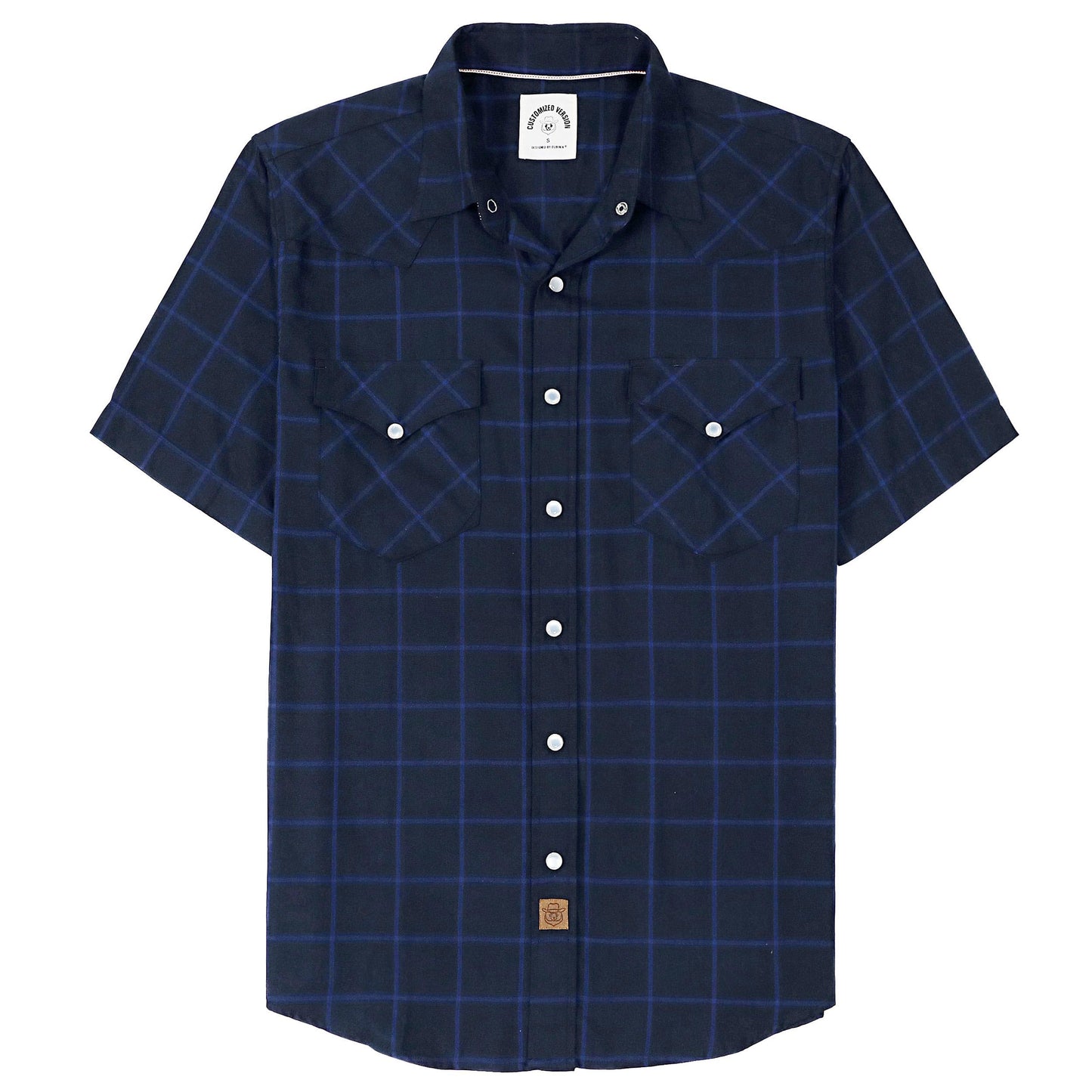 HOTDubinik® Viscose Made from Bamboo Mens Short Sleeve Shirts Plaid Shirt Western Cowboy Pearl Snap Casual Plaid Shirts for Men