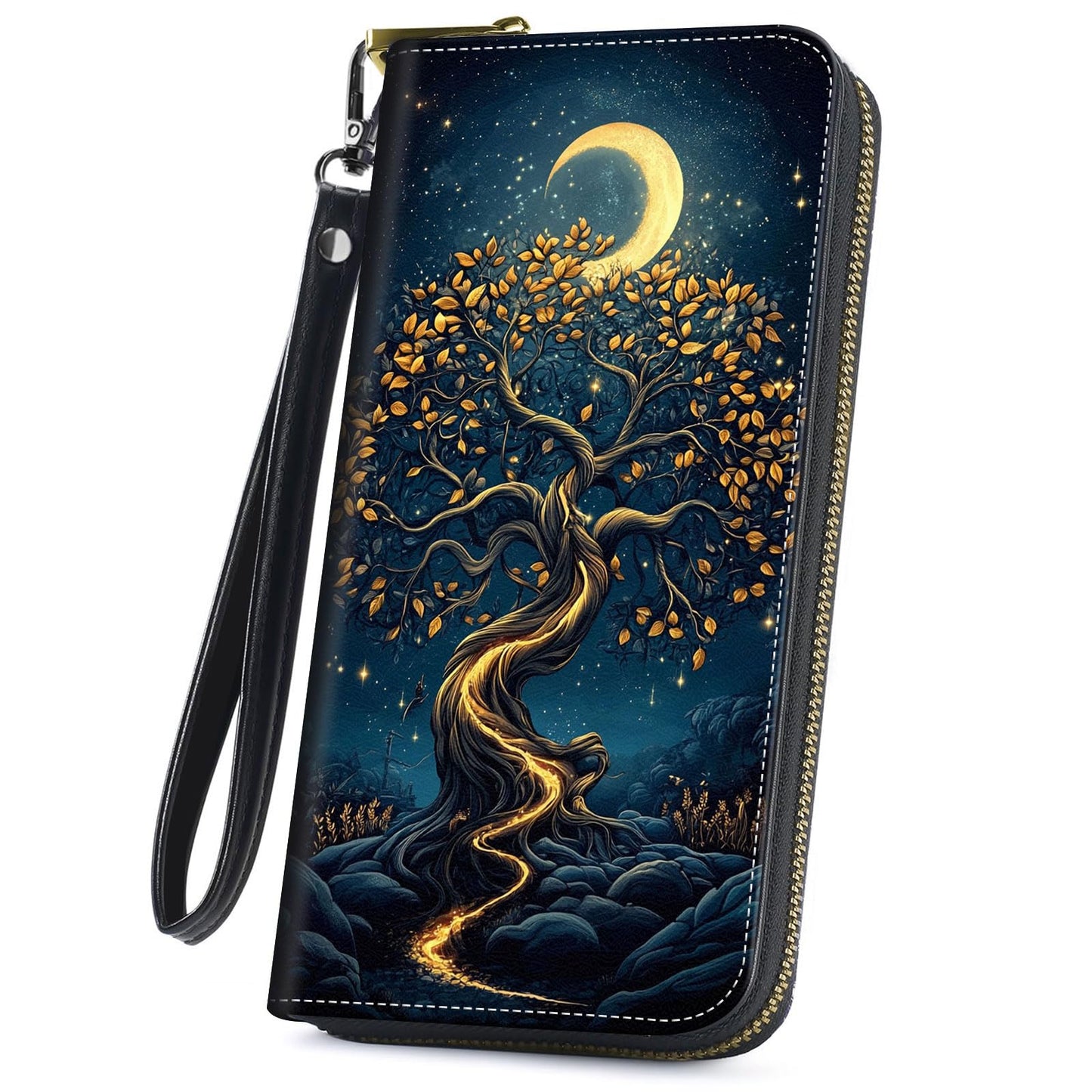 HOTCute Wallets for Women Girls, Large Capacity PU Leather RFID Blocking Clutch Purse with Wristlet