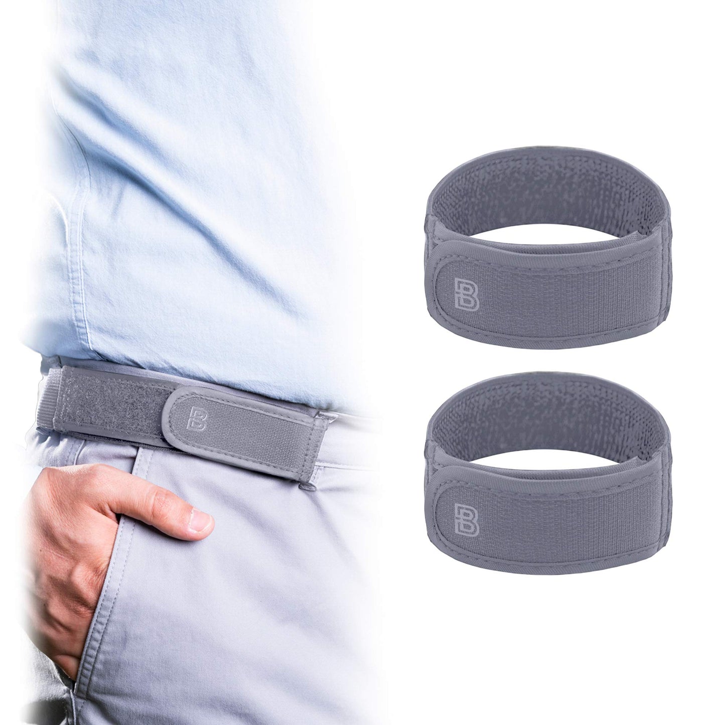 HOTBeltBro Titan No Buckle Elastic Belt For Men — Fits 1.5 Inch Belt Loops, Comfortable and Easy To Use