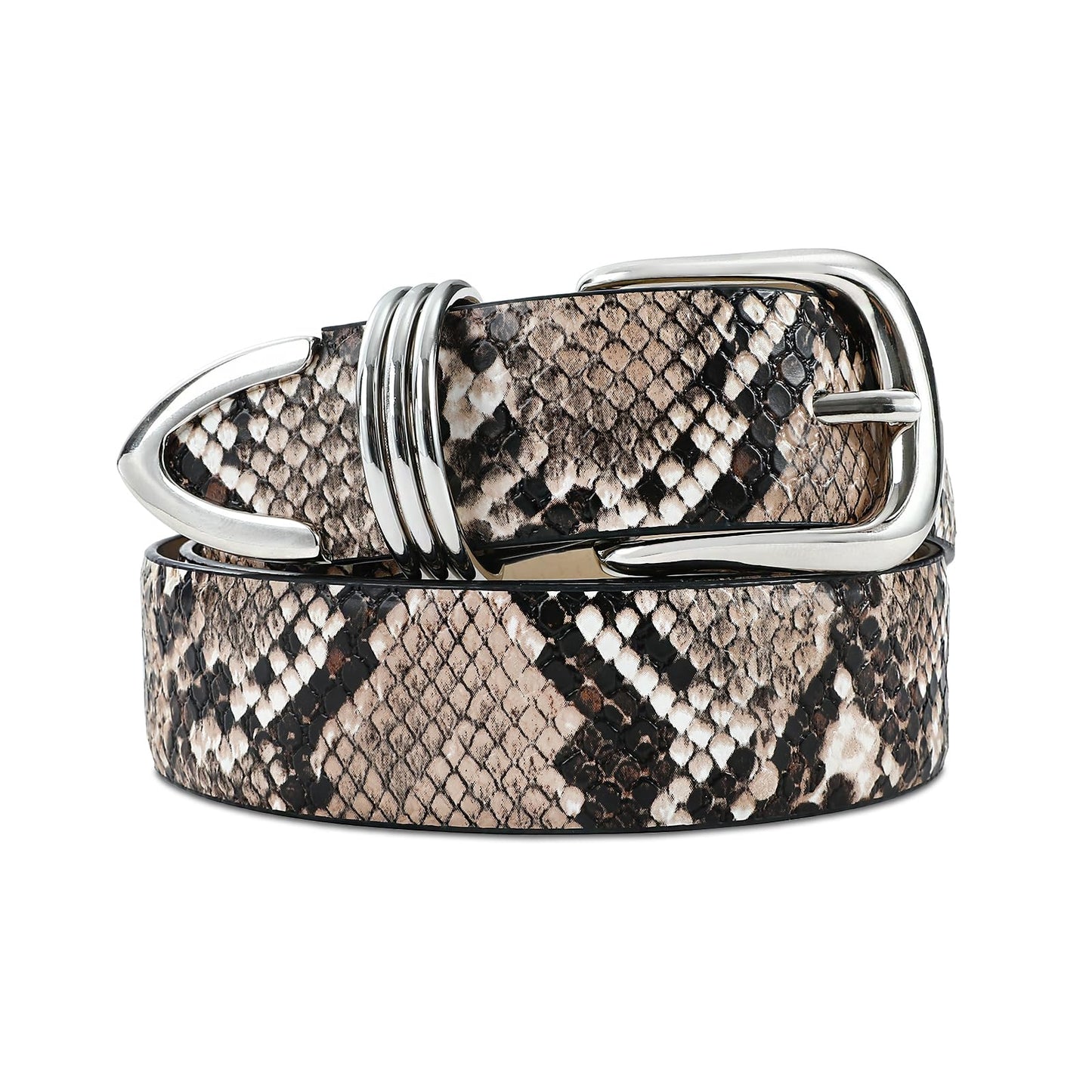 HOTRISANTRY Women's Leather Belts with Gold Buckle Fashion Leather Waist Belt Elegant Ladies Belts for Jeans Gifts for Women