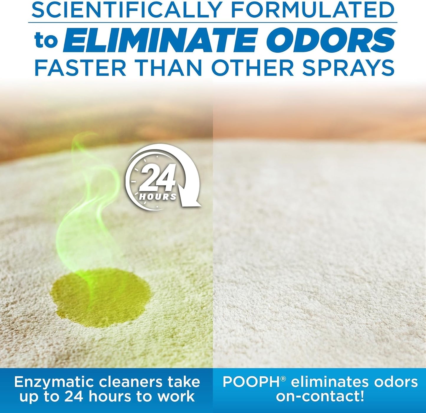 HOTPooph Pet Odor Eliminator, 32oz - Eliminates Odors at the Molecular Level, Dogs, Cats, Freshener, Eliminator, Urine, Poop, Pee, Deodorizer, Nature’s, Puppy, Fresh, Clean, Furniture, Potty