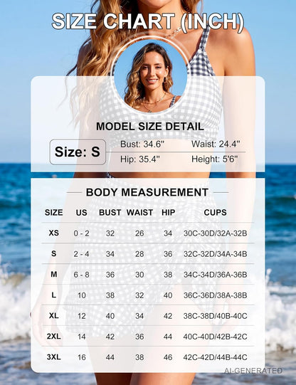 HOTBlooming Jelly Women's High Waisted Bikini Sets Tummy Control Bathing Suit Two Piece Swim Suit 2026 Retro Swimsuit