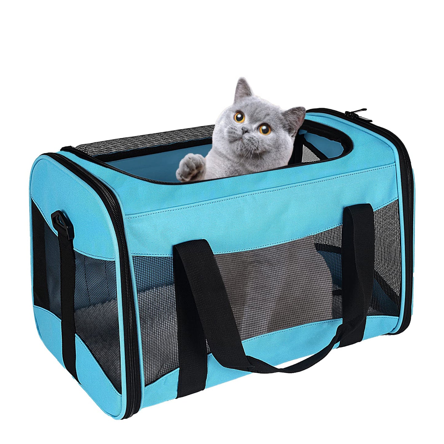 HOTCat Dog Carriers Soft-Sided Pet Carrier Large Cats for Medium Big Cat Small Dog Puppy up to 16lbs TSA Airline Approved Animal Collapsible Cat Carrier Carriers Travel Carrier Cat Bag (17x11x11)