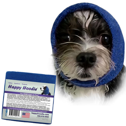 HOTHappy Hoodie The Original Dog & Cat Calming Band - American Brand - Anxiety Relief/Noise Protection - Grooming - Thunder - Fireworks (Large, Black) - Since 2008
