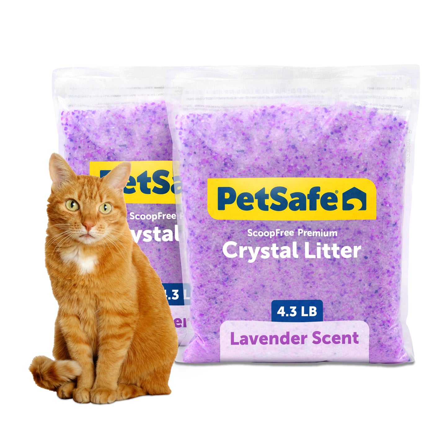 HOTPetSafe ScoopFree Premium Crystal Litter, Fresh Scent, 4.3 Lb Bag, 2 Pack