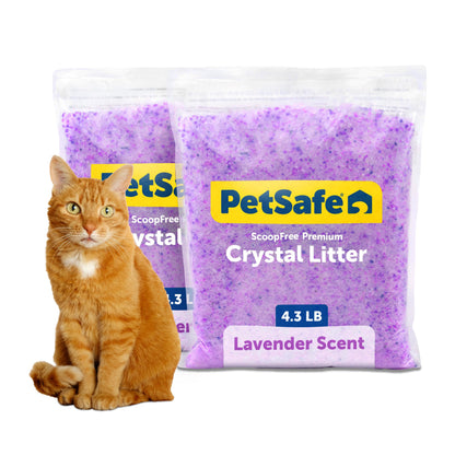 HOTPetSafe ScoopFree Premium Crystal Litter, Fresh Scent, 4.3 Lb Bag, 2 Pack