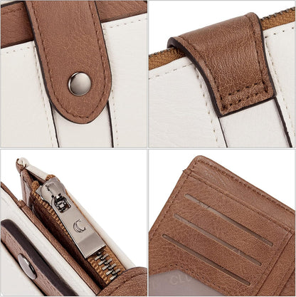 HOTCLUCI Wallet for Women Leather Slim Womens Wallet Bifold Multi Card Holder Organizer Designer with Removable ID Window