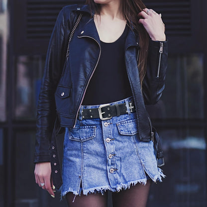 HOTblu&ben Studded Belt for Women, Y2K Punk Rock Belts with Metal Cross Rivet | Emo Stud Waistband for Jeans Pants, Gothic Grunge Strap for Men